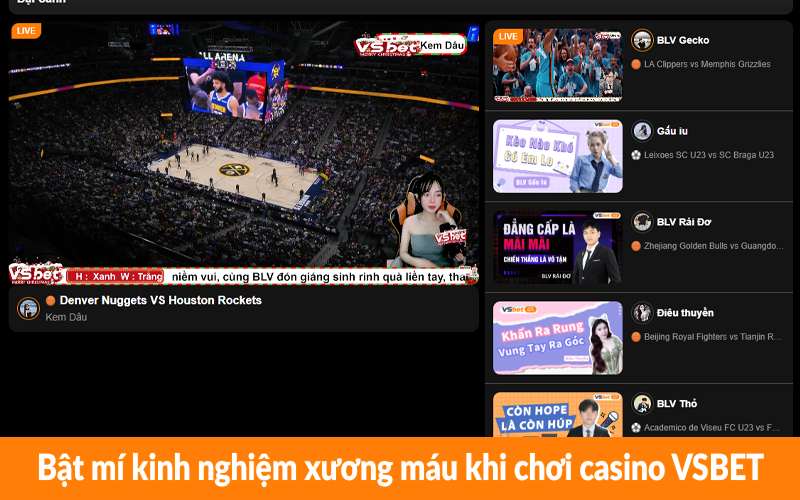 Bật mí kinh nghiệm xương máu khi chơi casino VSBET
