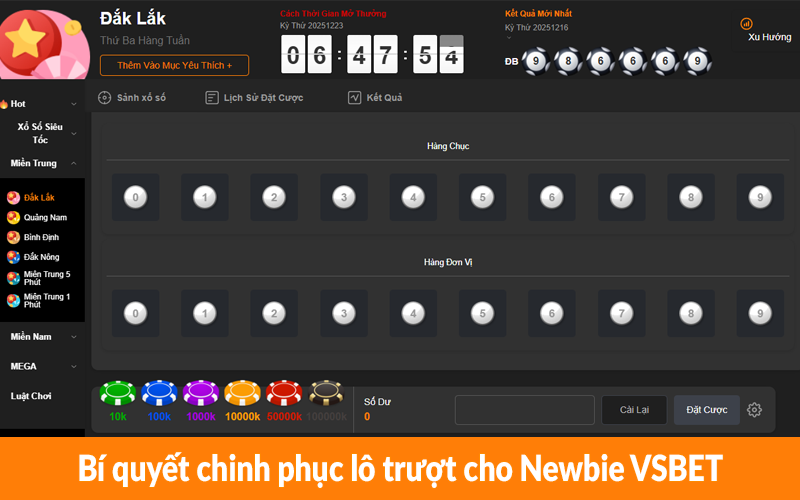 Bí quyết chinh phục lô trượt cho Newbie VSBET
