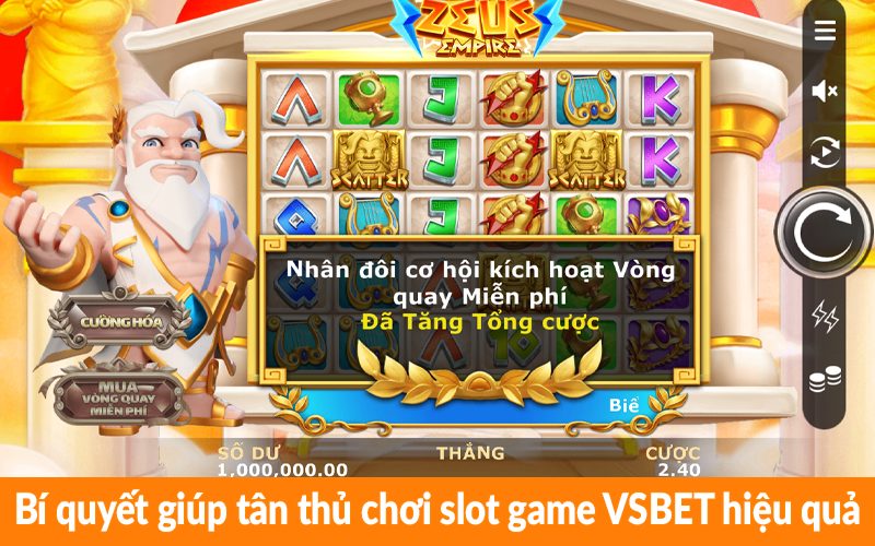 Bí quyết giúp tân thủ chơi slot game VSBET hiệu quả