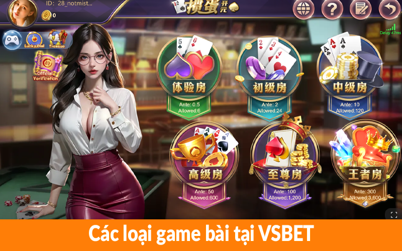 Các loại game bài tại VSBET