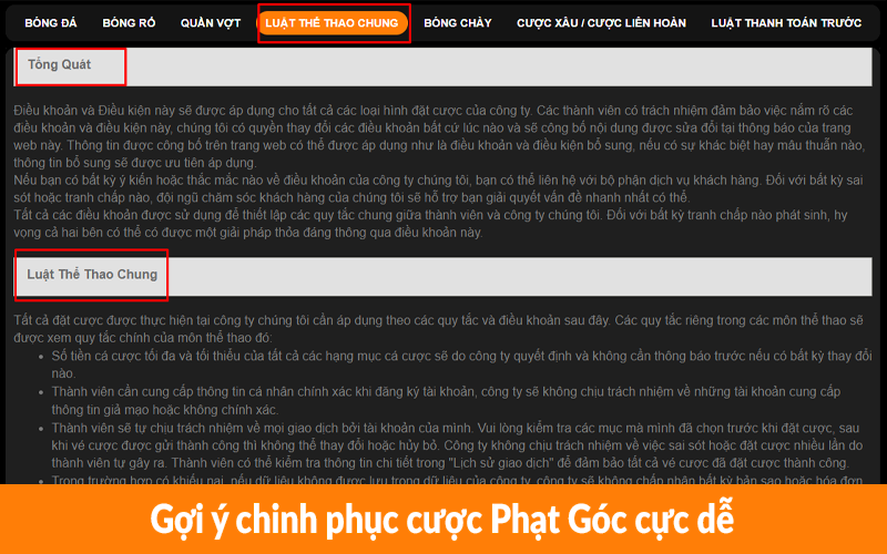Gợi ý chinh phục cược Phạt Góc cực dễ Gợi ý chinh phục cược Phạt Góc cực dễ