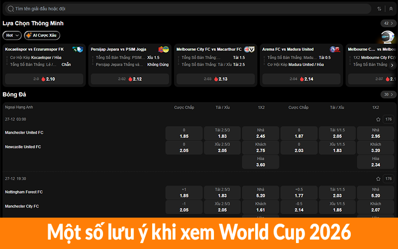 Một số lưu ý khi xem World Cup 2026 Một số lưu ý khi xem World Cup 2026