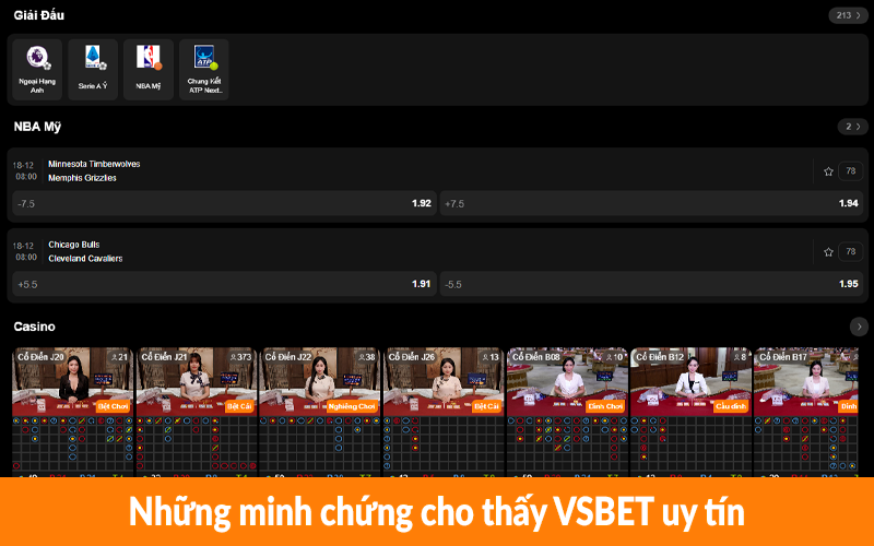 Những minh chứng cho thấy VSBET uy tín