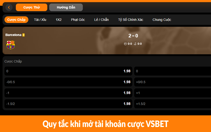 Quy tắc khi mở tài khoản cược VSBET Quy tắc khi mở tài khoản cược VSBET