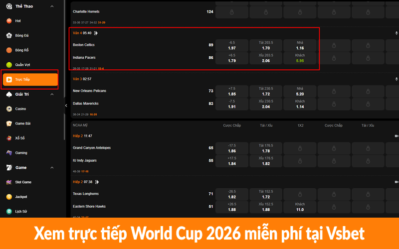 Xem trực tiếp World Cup 2026 miễn phí tại Vsbet Xem trực tiếp World Cup 2026 miễn phí tại Vsbet
